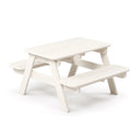 Sally Beyaz Çocuk Piknik Masası, dış mekan bahçe seti, çocuk piknik beyaz, Bianca Mobilya Bodrum villa mobilyası