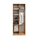 Bronze Raflı Pantolonluklu Dolap